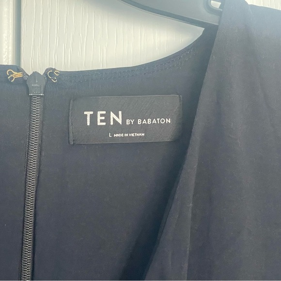 Aritizia Babaton Passion Wrap Mini BodyCon Dress Black Large Long Sleeve - Picture 11 of 11